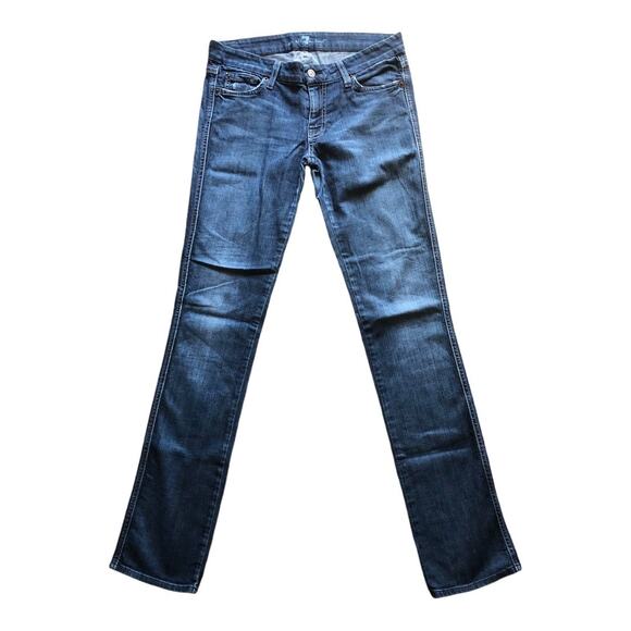 7 for All Mankind Retro Kate Straight Leg Flared Jean, Medium Blue Wash, 28 - Picture 15 of 16